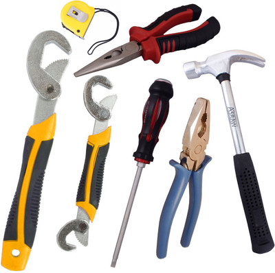 Asraw Hand Tool Kit(7 Tools), Multicolor