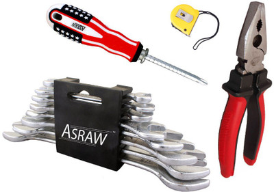 Asraw Hand Tool Kit(12 Tools), Multicolor