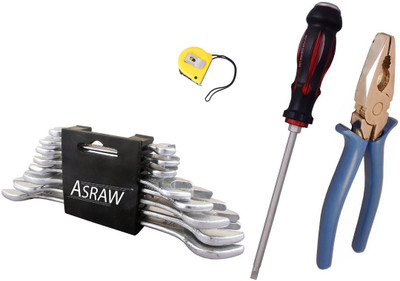 

Asraw Hand Tool Kit(12 Tools), Multicolor