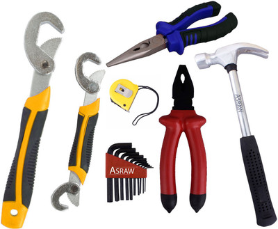 

Asraw Hand Tool Kit(7 Tools), Multicolor