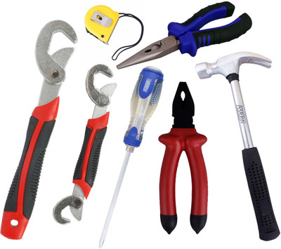 

Asraw Hand Tool Kit(7 Tools), Multicolor