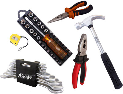 

Asraw Hand Tool Kit(14 Tools), Multicolor