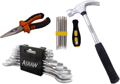 

Asraw Hand Tool Kit(12 Tools), Multicolor