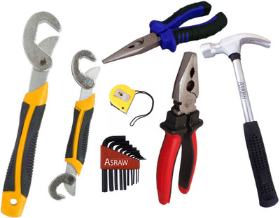 

Asraw Hand Tool Kit(7 Tools), Multicolor