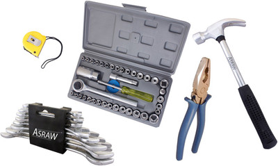 

Asraw Hand Tool Kit(13 Tools), Multicolor