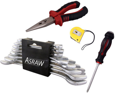 Asraw Hand Tool Kit(12 Tools), Multicolor