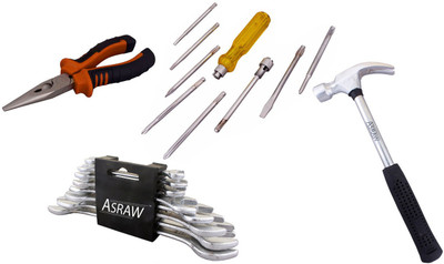 

Asraw Hand Tool Kit(12 Tools), Multicolor
