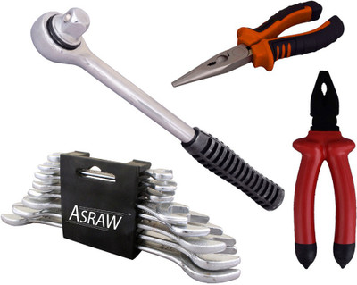Asraw Hand Tool Kit(12 Tools), Multicolor
