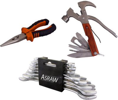 

Asraw Hand Tool Kit(11 Tools), Multicolor