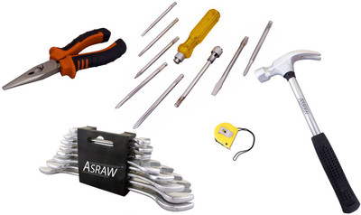

Asraw Hand Tool Kit(13 Tools), Multicolor