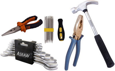 

Asraw Hand Tool Kit(13 Tools), Multicolor