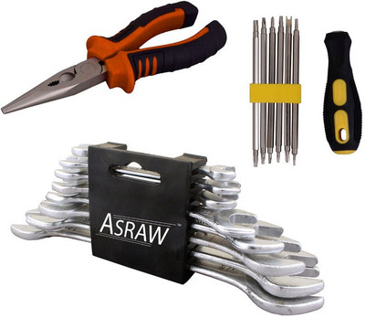 

Asraw Hand Tool Kit(11 Tools), Multicolor