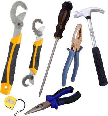 

Asraw Hand Tool Kit(7 Tools), Multicolor