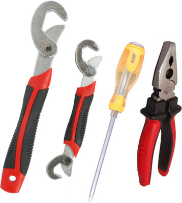 

Asraw Snap N Grip, Plier & Double Sided Screwdriver Hand Tool Kit(3 Tools), Multicolor