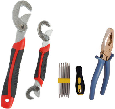 

Asraw Snap N Grip, Plier & Screwdriver Set Hand Tool Kit(3 Tools), Multicolor