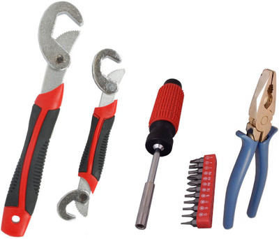 

Asraw Snap N Grip, Plier & 11PC Screwdriver Set Hand Tool Kit(3 Tools), Multicolor