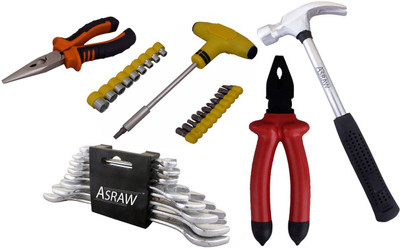 

Asraw Hand Tool Kit(13 Tools), Multicolor