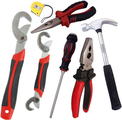 

Asraw Hand Tool Kit(7 Tools), Multicolor