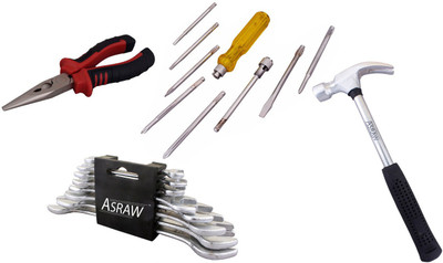 

Asraw Hand Tool Kit(12 Tools), Multicolor