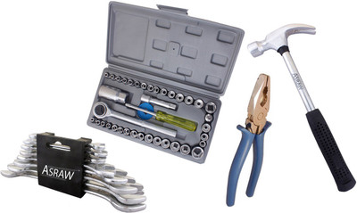 

Asraw Hand Tool Kit(12 Tools), Multicolor