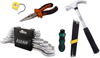 

Asraw Hand Tool Kit(13 Tools), Multicolor