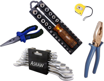 

Asraw Hand Tool Kit(13 Tools), Multicolor