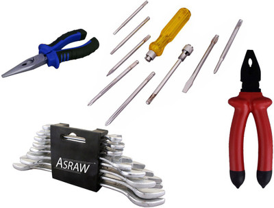 

Asraw Hand Tool Kit(12 Tools), Multicolor