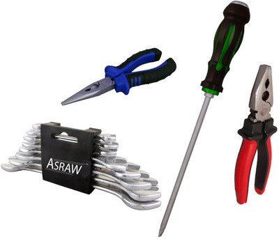 

Asraw Hand Tool Kit(12 Tools), Multicolor