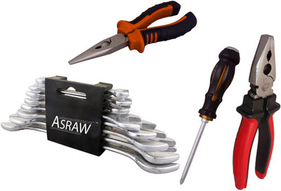 

Asraw Hand Tool Kit(12 Tools), Multicolor