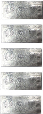 

Kataria Jewellers Lakshmi Ganesha & Gandhi 500 Note Silver Currency