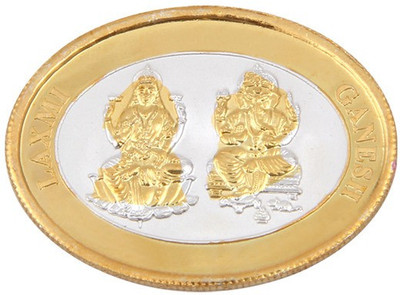 

Jewel99 Laxmi Ganesh 24 KT Gold Plated Coin