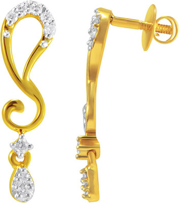 Joyalukkas Yellow Gold 18kt Stud Earring at flipkart