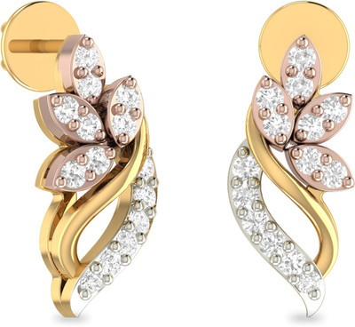 PC Jeweller The Comyana Yellow Gold 18kt Diamond Drop Earring