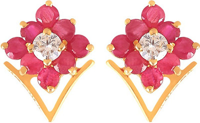 

Jisha Romance Yellow Gold 18kt Diamond, Ruby Stud Earring
