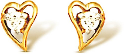 

Kataria Jewellers Hearts 18KT BIS Hallmarked Yellow Gold 18kt Stud Earring(Yellow Gold Plated)
