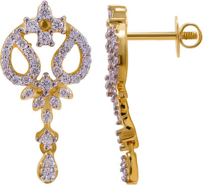 Joyalukkas Yellow Gold 18kt Stud Earring at flipkart