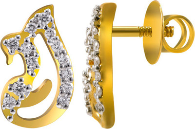 Joyalukkas Yellow Gold 18kt Stud Earring at flipkart