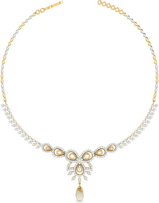 

PC Jeweller ONKPC00224DG-FX Princess Yellow Gold Precious Necklace(18kt)