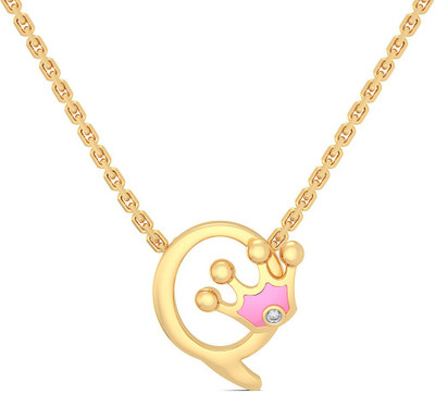 

BlueStone 8386_SI_J_18 Princess Yellow Gold Precious Necklace(18kt)