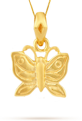 TBZ TheOriginal Little Butterfly 22kt Yellow Gold Pendant TBZ TheOriginal Pendants Lockets
