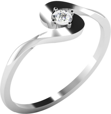

Kataria Jewellers Single Solitaire White Gold Plated 14kt Diamond Yellow Gold ring