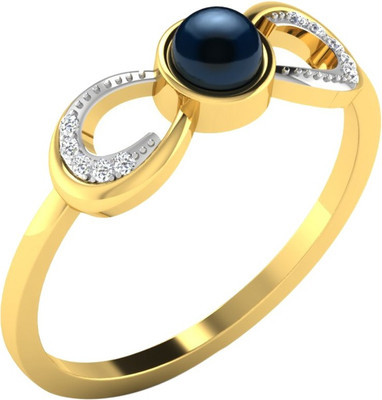 

Kataria Jewellers Blue Pearl Yellow Gold Plated 14kt Diamond Yellow Gold ring