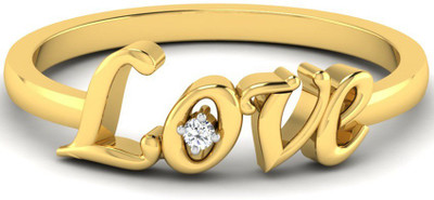 

Kataria Jewellers Valentines LOVE Yellow Gold Plated 14kt Diamond Yellow Gold ring