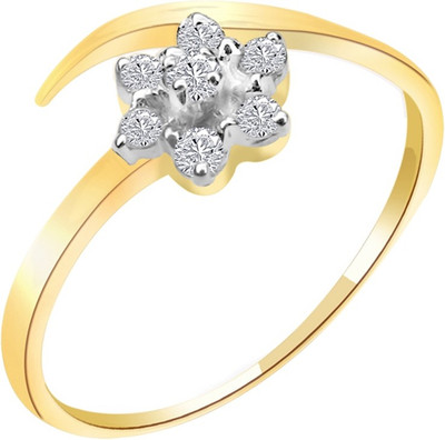 

Kataria Jewellers Lovely Flower Yellow Gold Plated 14kt Diamond Yellow Gold ring