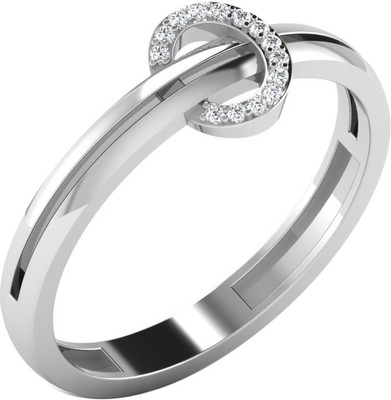 

Kataria Jewellers American Diamond White Gold Plated Gold Ring