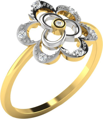 

Kataria Jewellers Lovely Flower Yellow Gold Plated Gold Diamond Ring