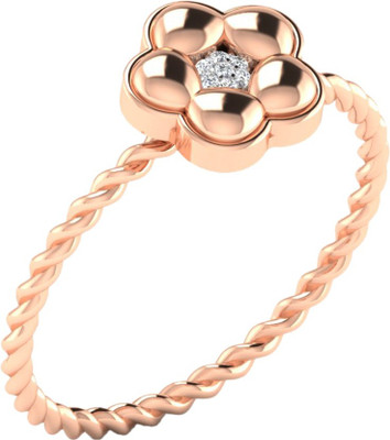 

Kataria Jewellers Lovely Flower Rose Gold Plated 14kt Diamond Yellow Gold ring