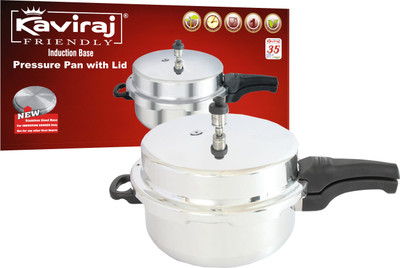 

Kaviraj 3.5 L Induction Bottom Pressure Pan(Aluminium)