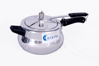 

Crystal Cuisinier Stephy Solid Wrought Aluminium Handi 5 L Pressure Cooker(Hard Anodized)