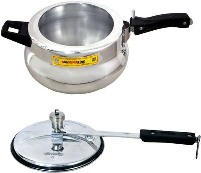 Superfine Deluxe (Inner lid handi) 3 L Pressure Cooker (Induction Bottom, Aluminium) 